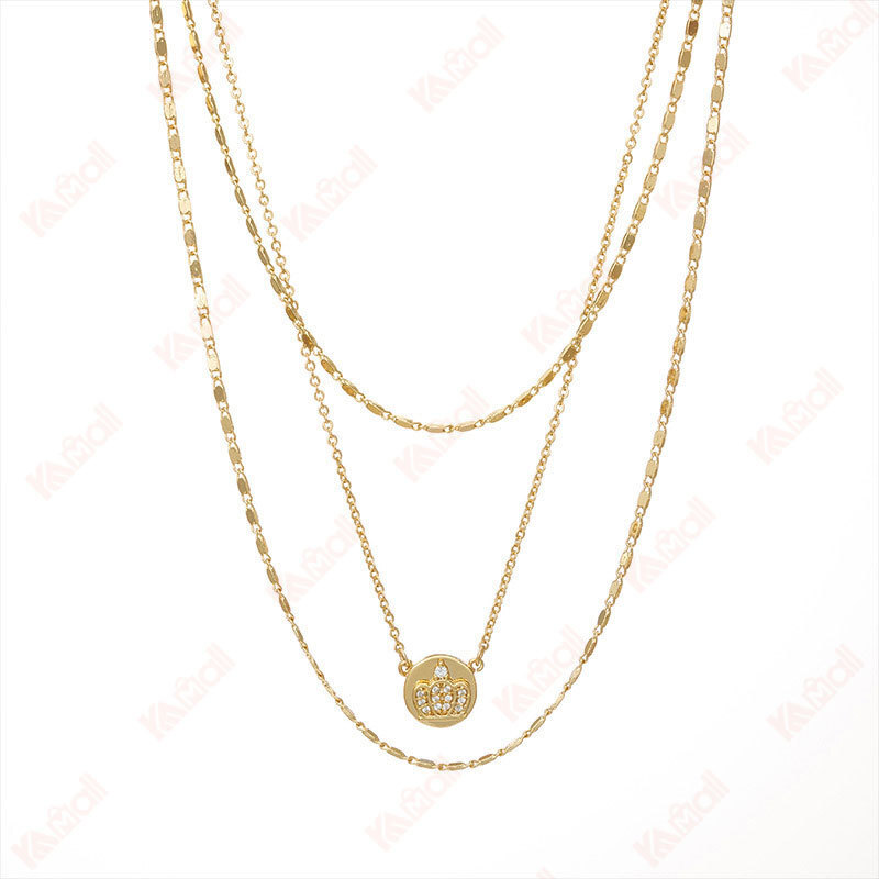 gold chain necklace punk style